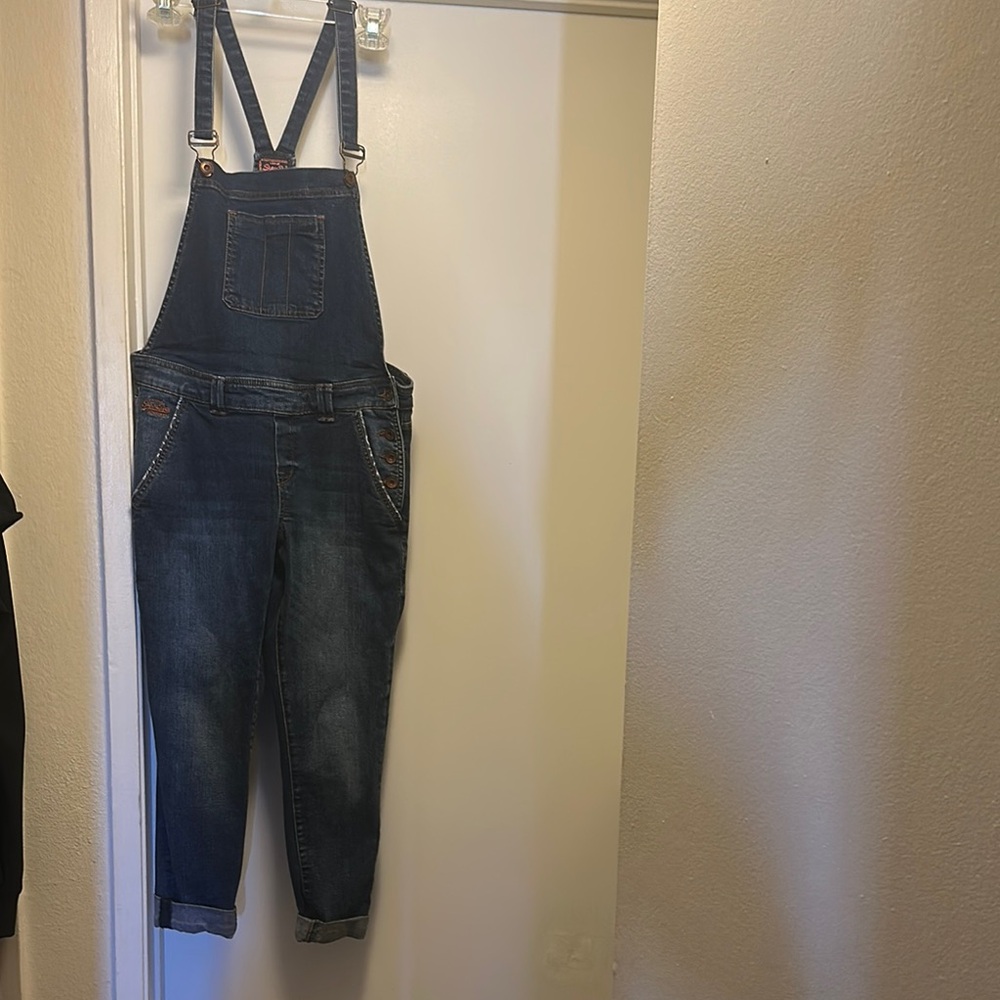 Superdry Blue Denim Overalls 30 inch waist 26inch inside leg